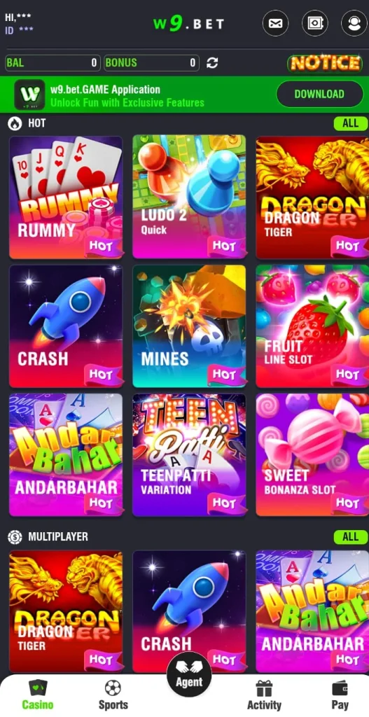 W9Bet Game APK Download